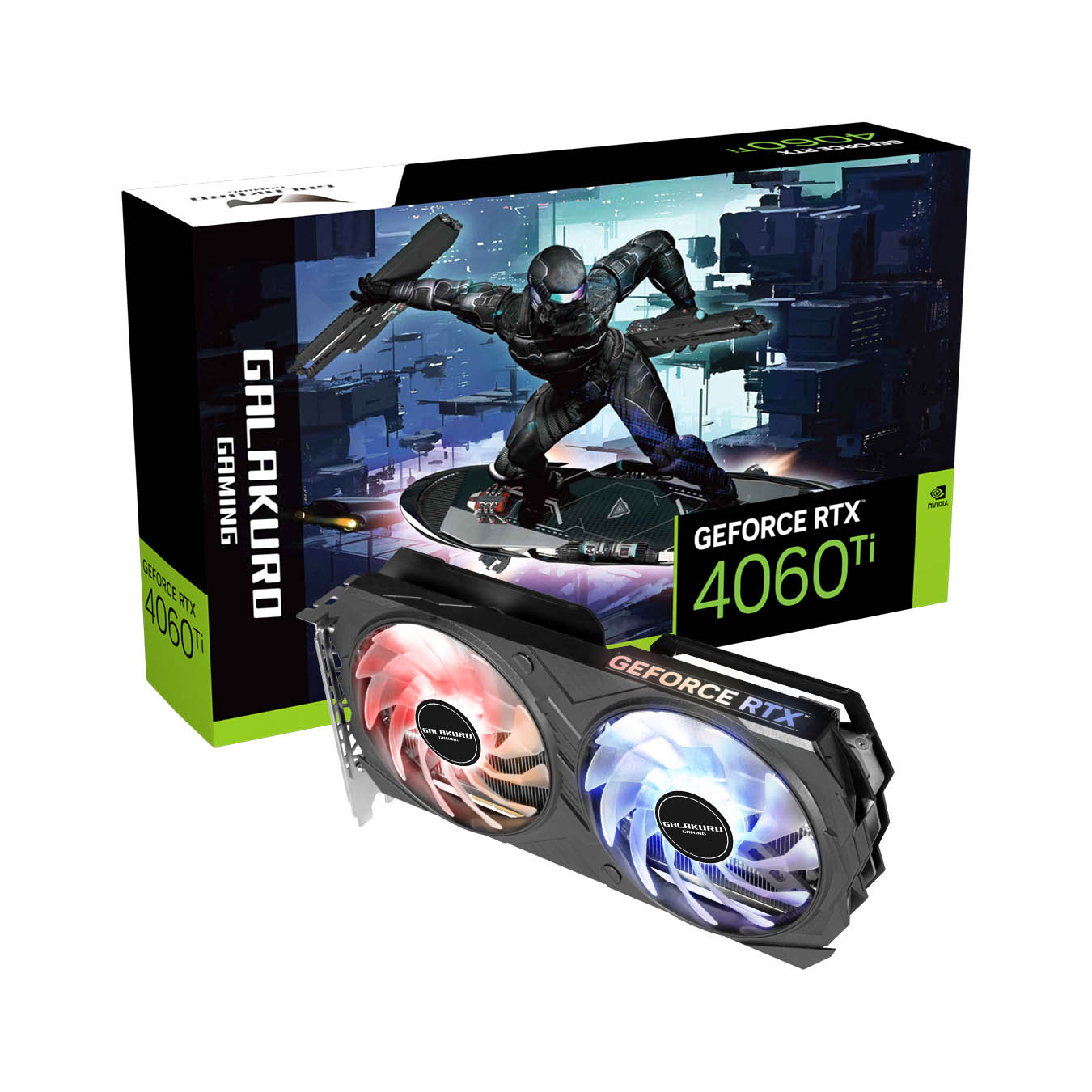 GALAKURO NVIDIA GeForce RTX4060Ti GDDR6グラフィックボード