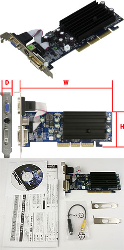 GF6200A-LA128C | GF6200A-LA128C | NVIDIA GEFORCE 6200A搭載 AGP