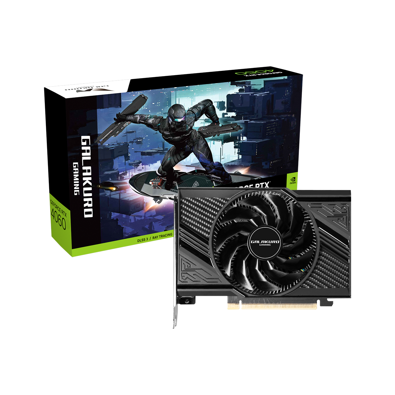 GG-RTX4060-E8GB/SF | 玄人志向 GALAKURO GAMING NVIDIA GeForce RTX 4060 搭載 グラフィックボード