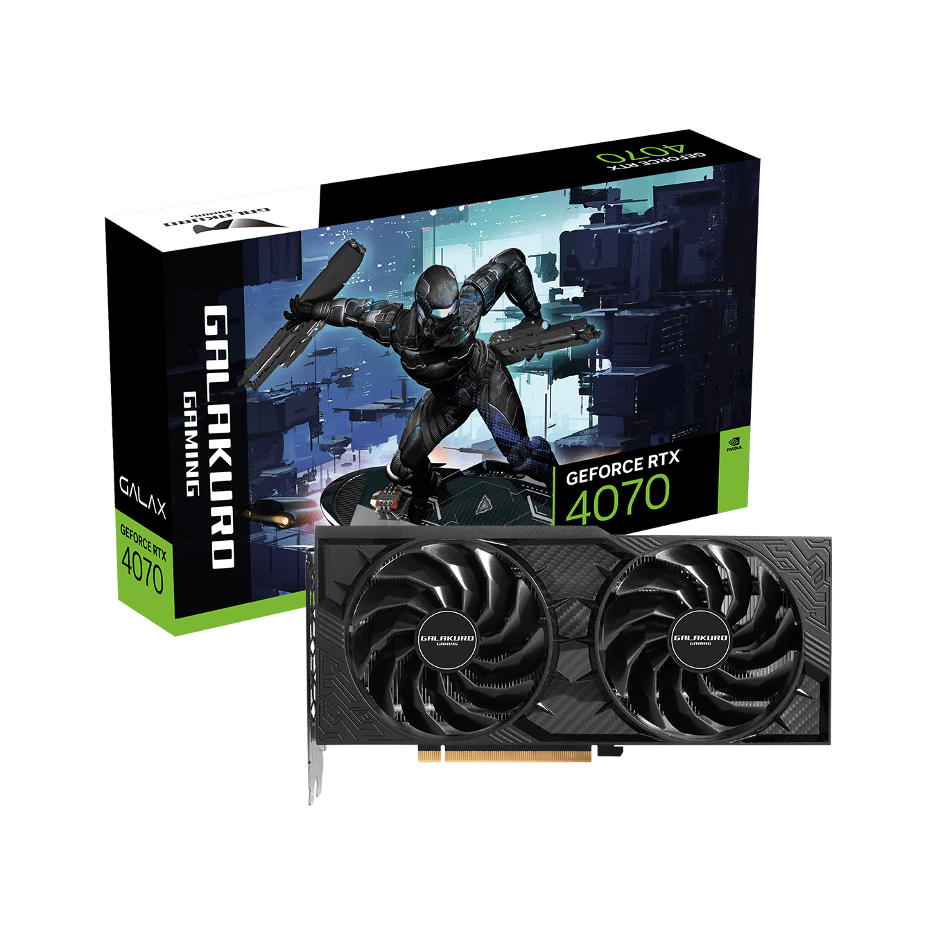 GG-RTX4070-E12GB/DF | 玄人志向 GALAKURO GAMING NVIDIA GeForce RTX 4070 搭載 グラフィックボード