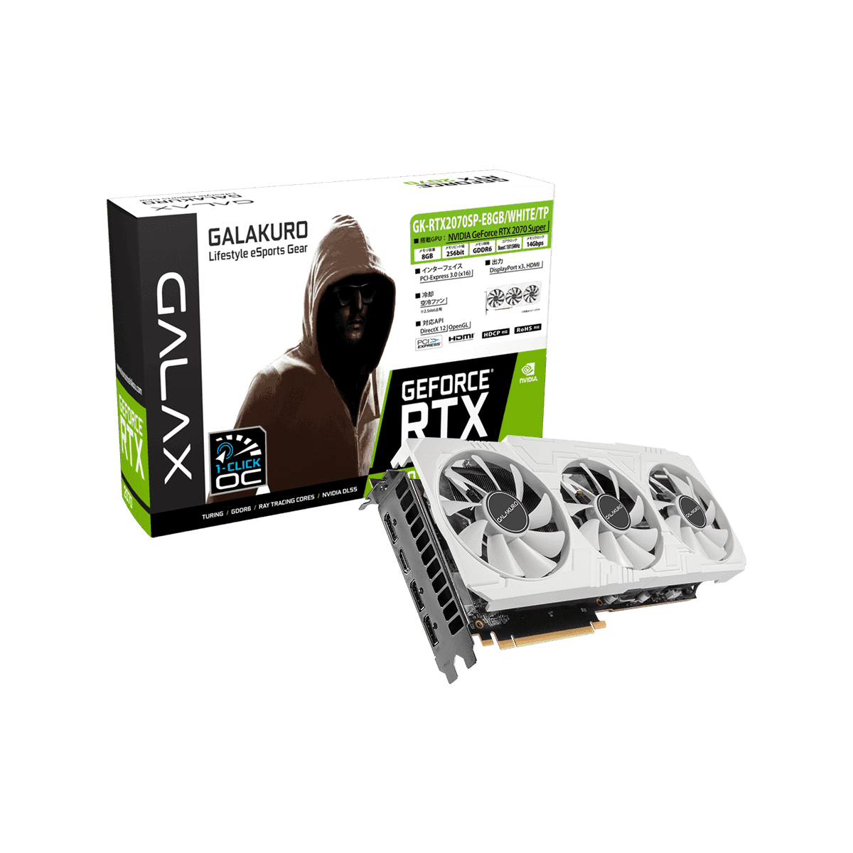 大特価!! ラクモール玄人志向 NVIDIA GeForce RTX3060Ti 搭載 グラフィックボード GDDR6 8GB GALAKURO  GAMINGシリーズ GK