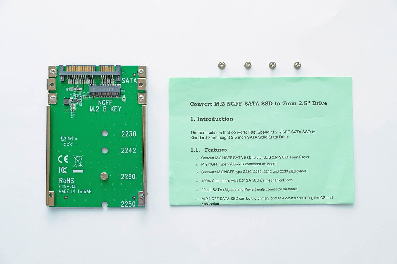 M.2 SATA SSD → 2.5型SATAドライブ変換 | 玄人志向
