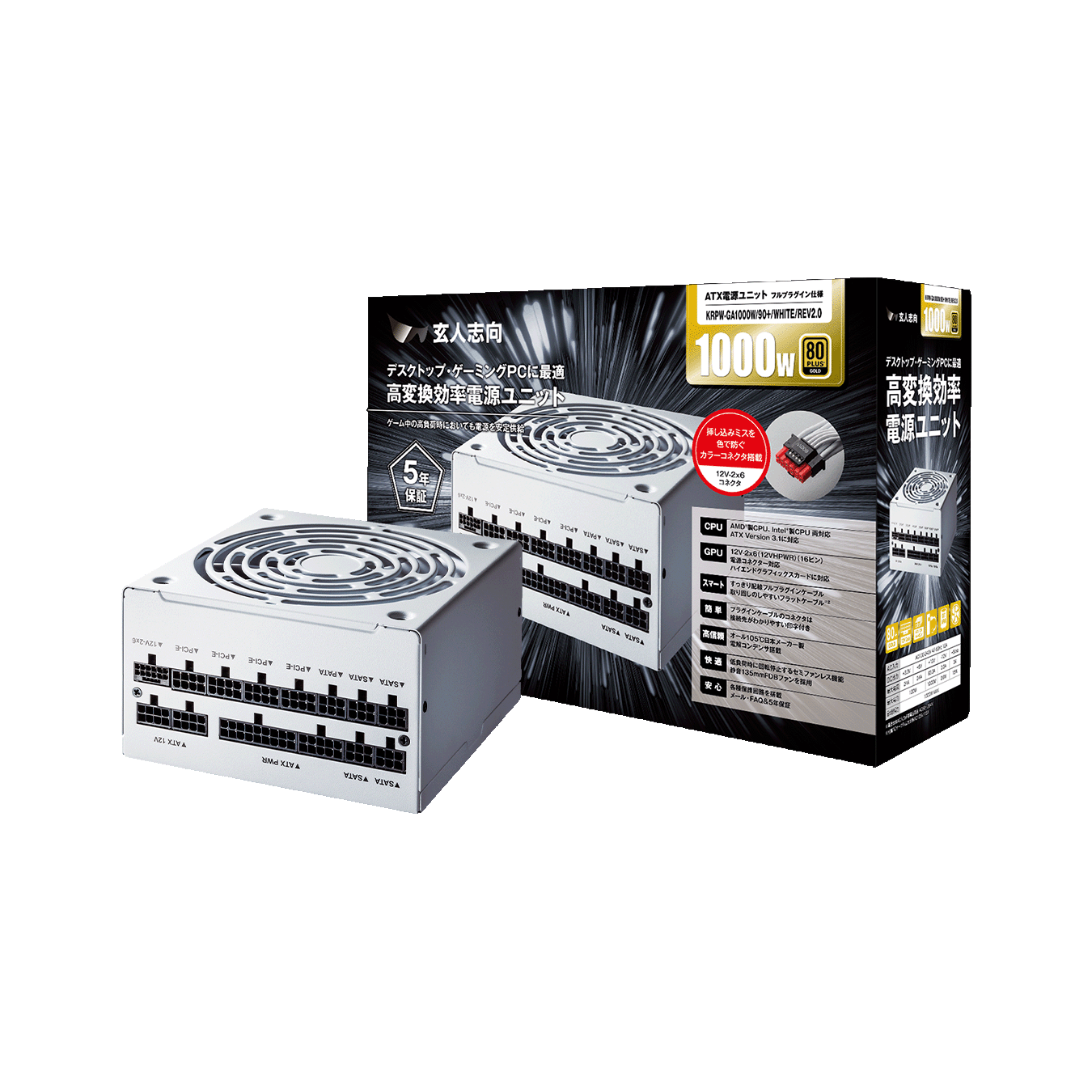 KRPW-GA1000W/90+/WHITE/REV2.0 | KRPW-GA1000W/90+/WHITE/REV2.0